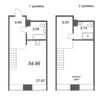 2 ккв (Евро) № 130 Корп.: 2 Уч. Fabrik , Секция 2  в ЖК Avant