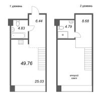 2 ккв (Евро) № 149 Корп.: 2 Уч. Fabrik , Секция 2  в ЖК Avant