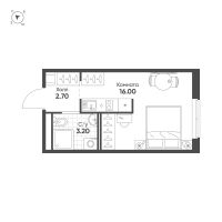 Студия № 539 Корп.: 3 , Секция 1  в ЖК Avenue Apart Pulkovo