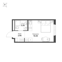 Студия № 822 Корп.: 4 , Секция 1  в ЖК Avenue Apart Pulkovo