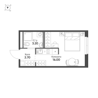 Студия № 820 Корп.: 4 , Секция 1  в ЖК Avenue Apart Pulkovo