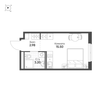 Студия № 569 Корп.: 3 , Секция 1  в ЖК Avenue Apart Pulkovo
