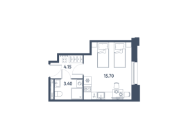 Студия № 867 Корп.: 4 , Секция 1  в ЖК Avenue Apart Pulkovo