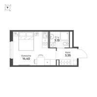 Студия № 280 Корп.: 2 , Секция 1  в ЖК Avenue Apart Pulkovo