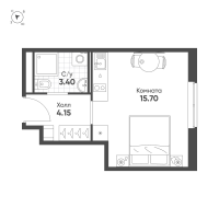 Студия № 508 Корп.: 3 , Секция 1  в ЖК Avenue Apart Pulkovo