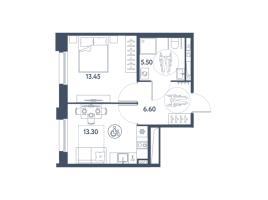 1 ккв № 782 Корп.: 4 , Секция 1  в ЖК Авеню-Апарт Пулково