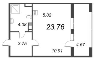 Студия № 645 Корп.: 5 , Секция 7  в ЖК Б15