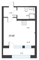 Студия № 804 Корп.: 3 , Секция 9  в ЖК Б15
