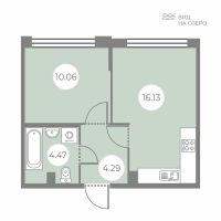 2 ккв (Евро) № 188 Корп.: 9 Уч. 7 , Секция 6  в ЖК БФА в Озерках