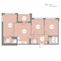 4 ккв (Евро) № 263 Корп.: 9 Уч. 7 , Секция 7  в ЖК БФА в Озерках