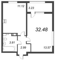1 ккв № 167 Корп.: 4 , Секция 1  в ЖК БелАрт