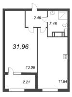 1 ккв № 199 Корп.: 4 , Секция 2  в ЖК БелАрт