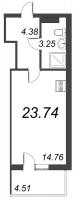 Студия № 193 Дом: 1 Корп.: Air , Секция 3  в ЖК Bereg. Курортный