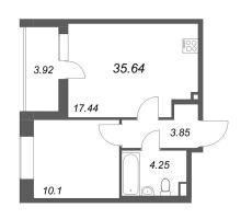 2 ккв (Евро) № 8 Корп.: 2.1 , Секция 1  в ЖК Бионика заповедная