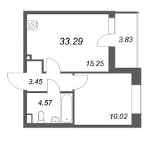 2 ккв (Евро) № 398 Корп.: 2.1 , Секция 4  в ЖК Бионика заповедная