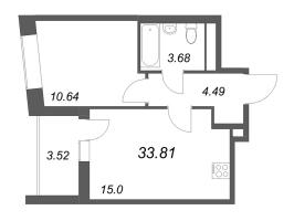 2 ккв (Евро) № 109 Корп.: 2.5 , Секция 1  в ЖК Бионика заповедная