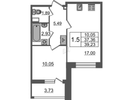 2 ккв (Евро) № 4 Корп.: 2.3 , Секция 1  в ЖК Бионика заповедная