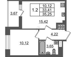 2 ккв (Евро) № 116 Корп.: 2.1 , Секция 1  в ЖК Бионика заповедная