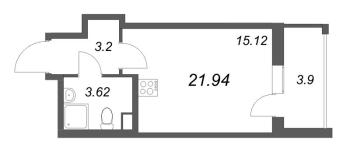 Студия № 8 Корп.: 2.5 , Секция 1  в ЖК Бионика заповедная