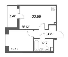 2 ккв (Евро) № 6 Корп.: 2.1 , Секция 1  в ЖК Бионика заповедная