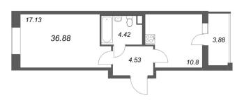 1 ккв № 11 Корп.: 2.1 , Секция 1  в ЖК Бионика заповедная