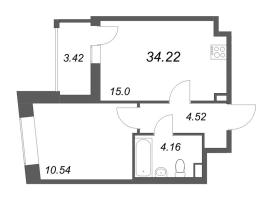 2 ккв (Евро) № 2 Корп.: 2.5 , Секция 1  в ЖК Бионика заповедная