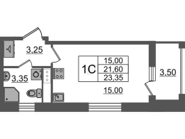 Студия № 973 Корп.: 1.4 , Секция 3.6  в ЖК Бионика заповедная