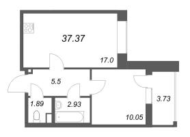 2 ккв (Евро) № 4 Корп.: 2.5 , Секция 1  в ЖК Бионика заповедная
