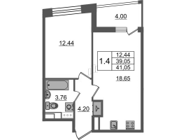 2 ккв (Евро) № 120 Корп.: 2.4 , Секция 2  в ЖК Бионика заповедная