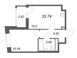 2 ккв (Евро) № 88 Корп.: 2.5 , Секция 1  в ЖК Бионика заповедная