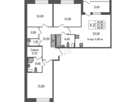 4 ккв (Евро) № 74 Корп.: 1.2 , Секция 2  в ЖК Бионика заповедная