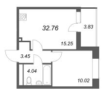 2 ккв (Евро) № 476 Корп.: 2.1 , Секция 4  в ЖК Бионика заповедная