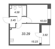 2 ккв (Евро) № 397 Корп.: 2.1 , Секция 4  в ЖК Бионика заповедная