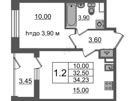 2 ккв (Евро) № 711 Корп.: 1.4 , Секция 3.4  в ЖК Бионика заповедная