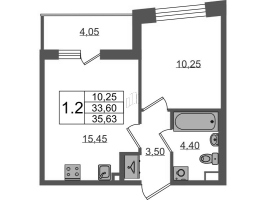 2 ккв (Евро) № 1173 Корп.: 1.4 , Секция 4.2  в ЖК Бионика заповедная