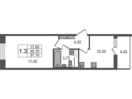 1 ккв № 1237 Корп.: 1.4 , Секция 4.2  в ЖК Бионика заповедная