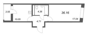 1 ккв № 538 Корп.: 2.1 , Секция 4  в ЖК Бионика заповедная