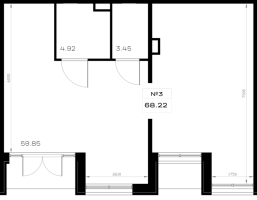 К. пом № 3к Корп.: 1.1 , Секция 3  в ЖК Борский