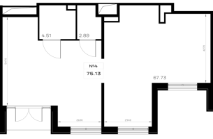 К. пом № 4к Корп.: 1.1 , Секция 3  в ЖК Борский