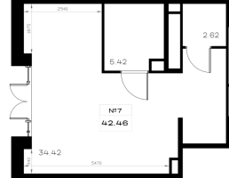 К. пом № 7к Корп.: 1.1 , Секция 4  в ЖК Борский