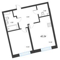 1 ккв № 29 Корп.: 1 Уч. 56 , Секция 1  в ЖК Бульвар Грина