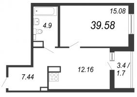 1 ккв № 811 Корп.: 2 , Секция 13  в ЖК Чёрная речка