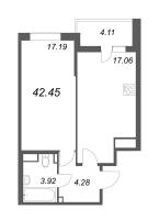 2 ккв (Евро) № 162 Корп.: 4 , Секция 2  в ЖК Чёрная речка