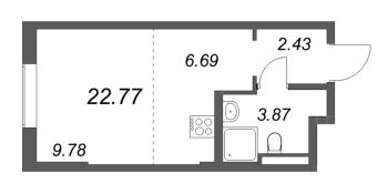 Студия № 173 Корп.: 6 , Секция 2  в ЖК Цивилизация на неве