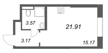 Студия № 321 Корп.: 7 , Секция 5  в ЖК Цивилизация на неве