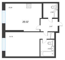 2 ккв (Евро) № 23 Корп.: 5 , Секция 1  в ЖК Цивилизация на неве