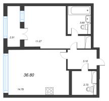 1 ккв № 201 Корп.: 5 , Секция 2  в ЖК Цивилизация на неве