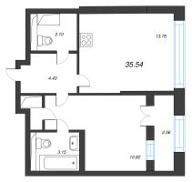 1 ккв № 922 Корп.: 5 , Секция 10  в ЖК Цивилизация на неве
