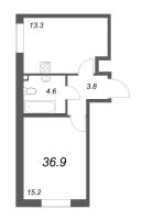 1 ккв № 223 Корп.: 4 Уч. 1 , Секция 2  в ЖК Цивилизация на неве