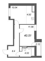 1 ккв № 269 Корп.: 6 , Секция 2  в ЖК Цивилизация на неве